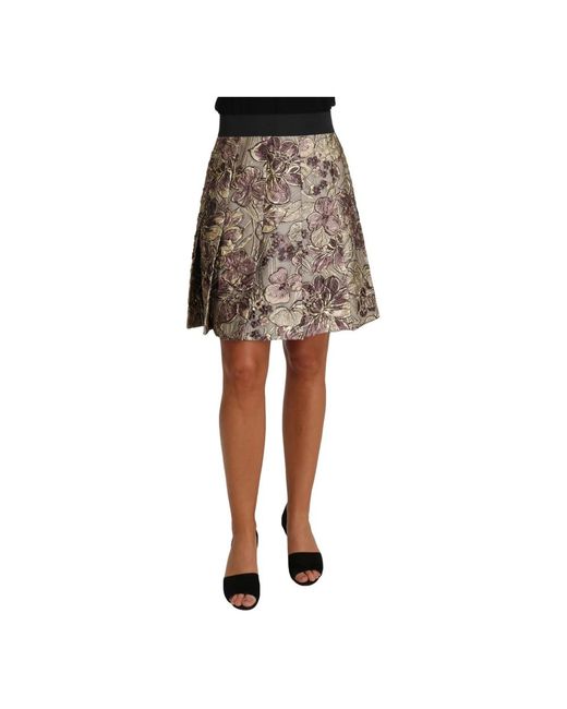 Falda corta Dolce & Gabbana de color Yellow