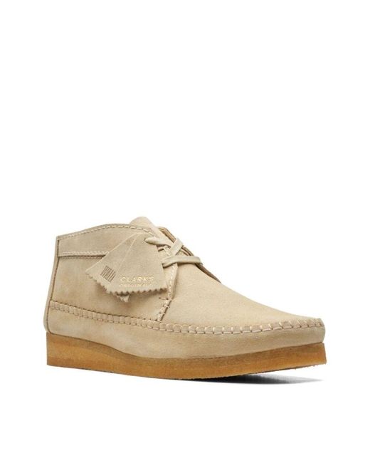 Clarks Natural Stilvolle Maple Suede Schnürstiefel