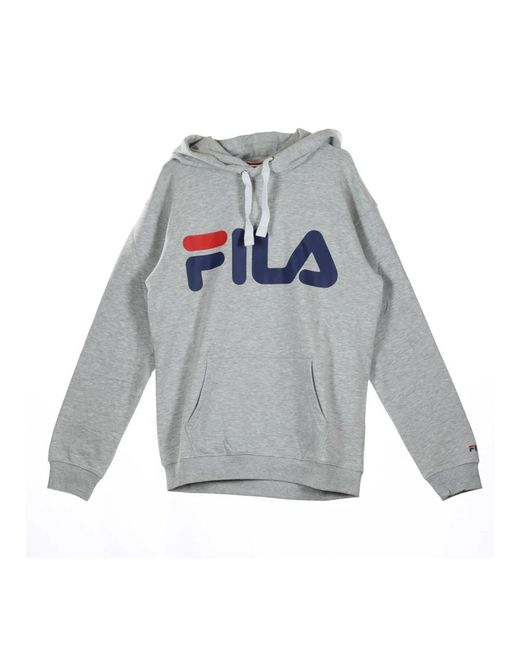 Fila Hoodies & Sweatvesten ,Grijs ,Klassieke Logo Hoodie Licht Grijs in het Gray voor heren