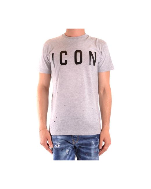 DSquared² Tops ,Veelkleurig ,Katoen Stijlvol T-Shirt in het Purple voor heren