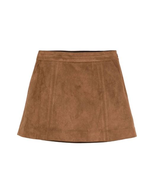 DUNST Short Skirts in het Brown