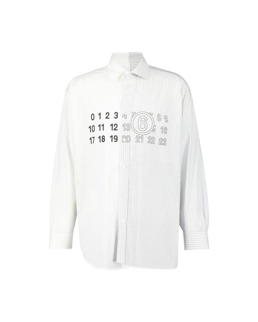 MM6 by Maison Margiela White Casual Shirts for men