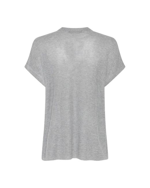 Bruuns Bazaar Gray V-Neck Knitwear