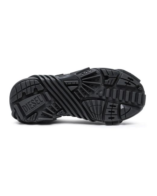 DIESEL Black S-prototype low w - sneakers aus netz und gummi