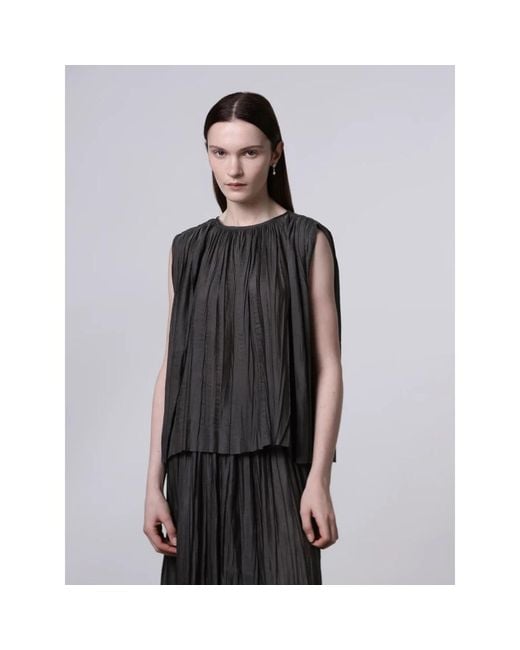 Roberto Collina Black Sleeveless Tops