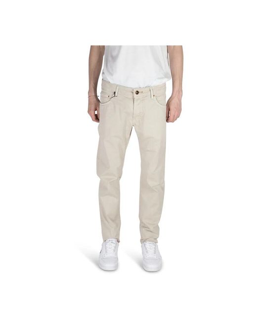Hand Picked Sommer Herrenhose 5 Taschen in Natural für Herren