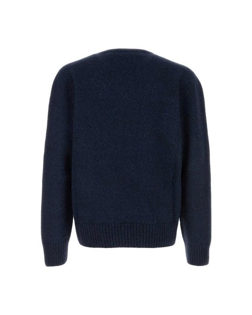 McQueen Blue Round-Neck Knitwear for men