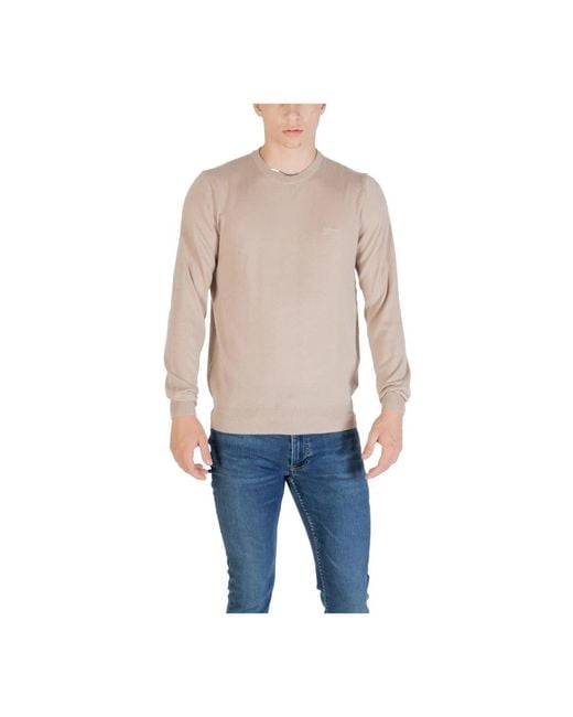 Guess Blue Round-Neck Knitwear for men