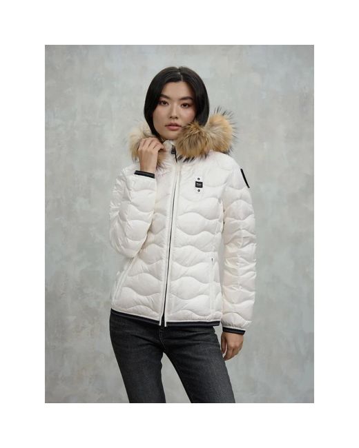 Winter Jackets Blauer de color White