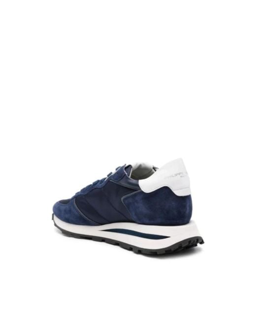 Philippe Model Leder tropez sneakers mit baumwollschnürsenkeln in Blue für Herren