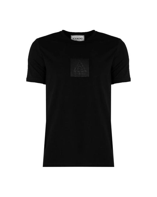 Iceberg Tops ,Zwart ,Klassiek T-Shirt in het Black voor heren