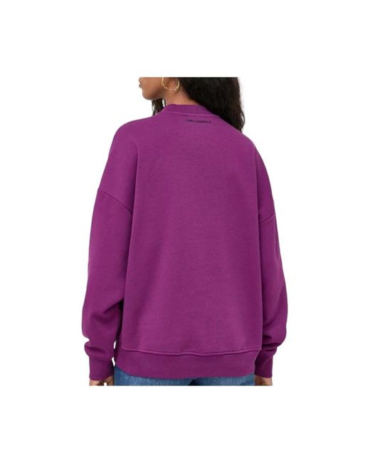 Karl Lagerfeld Purple Glam rhinestone sweatshirt
