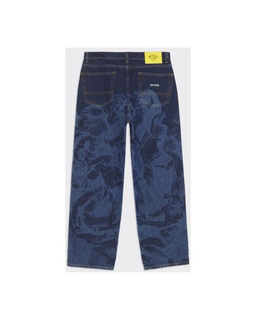 Iuter Blue Loose-Fit Jeans for men