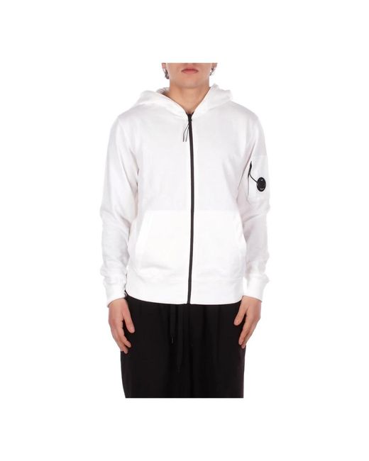 C P Company White Zip-Throughs for men
