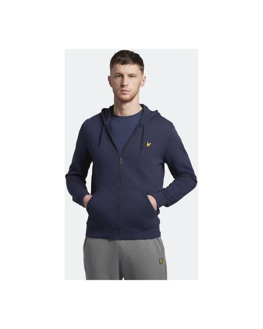 Lyle & Scott Blue Zip-Throughs for men