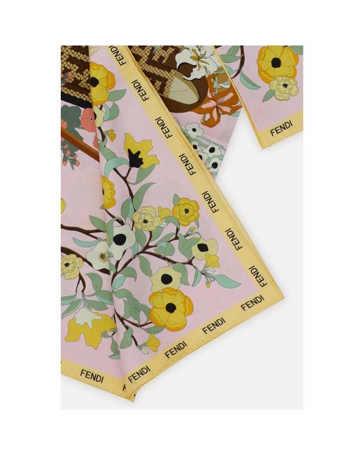 Silky Scarves Fendi de color Multicolor
