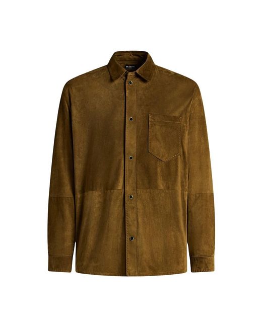 Kiton Lamsleren Jas in het Green voor heren