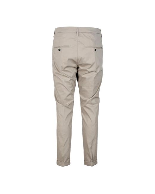 Dondup Gray Slim-Fit Trousers for men