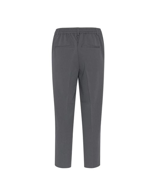 Kaffe Gray Cropped Trousers