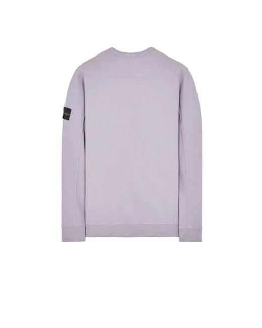 Stone Island Lavendel badge sweatshirt in Purple für Herren