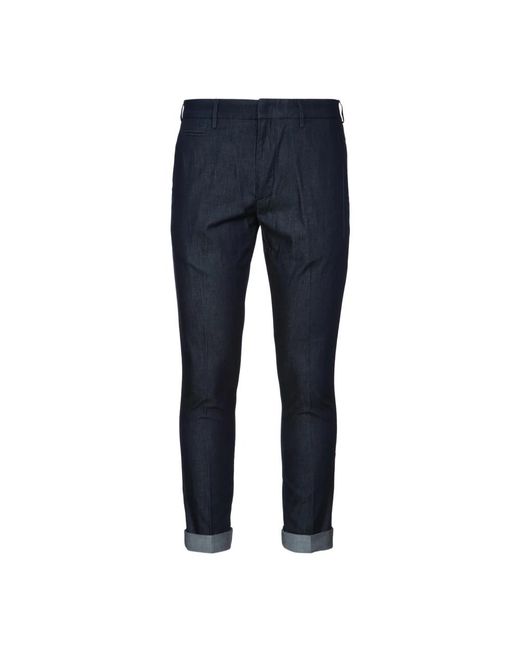 Dondup Blue Cropped Trousers for men