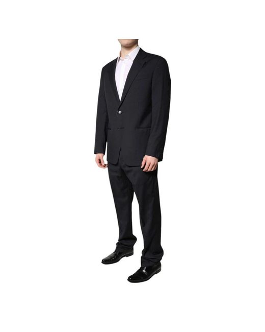Emporio Armani Black Single Breasted Suits for men