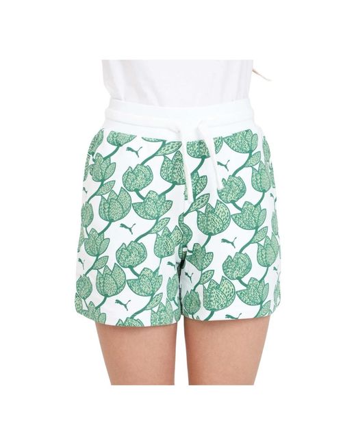 Short shorts PUMA de color Green