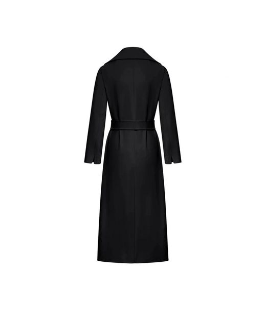 Max Mara Jassen ,Zwart ,Wol Poldo Coat in het Black