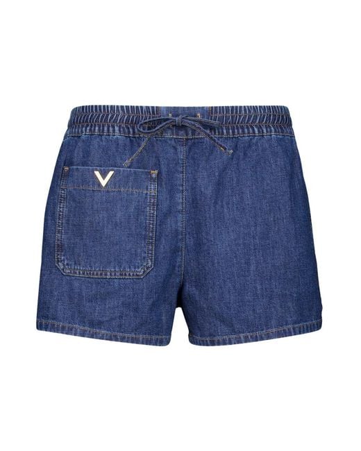 Valentino Garavani Blue Denim Shorts