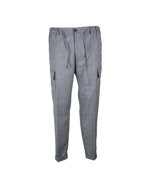 Michael Coal Gray Slim-Fit Trousers for men