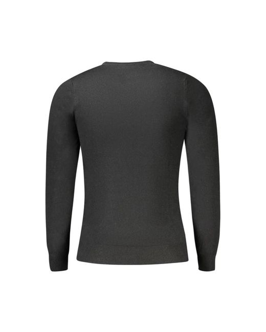 Roberto Cavalli Schwarzer polyester-pullover in Gray für Herren