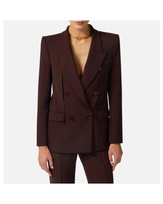Elisabetta Franchi Brown Blazers