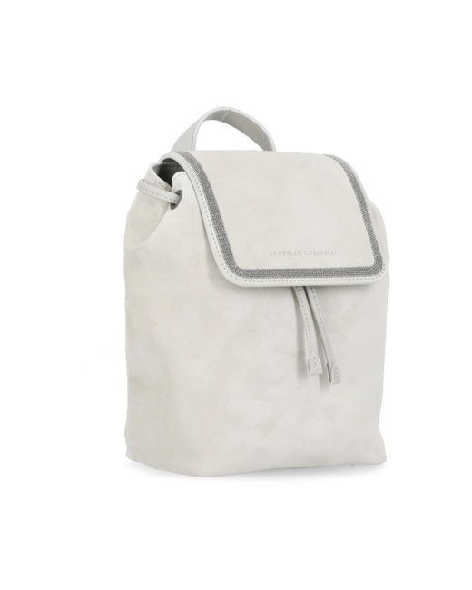 Brunello Cucinelli White Backpacks
