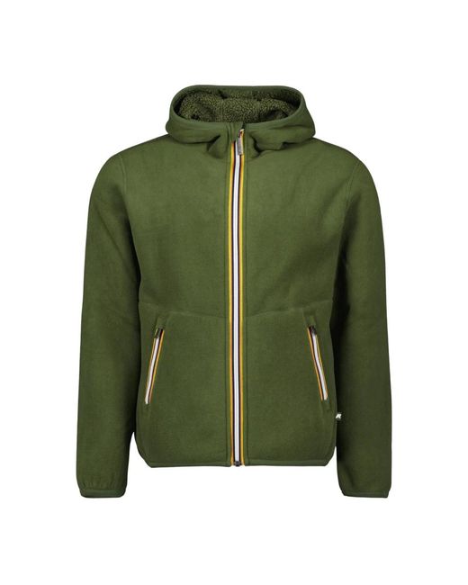 K-Way Jack Sherpa Polar Reversible in het Green voor heren