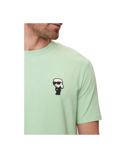 Karl Lagerfeld Zusammenarbeit crewneck t-shirt 542221 755027 in Green für Herren