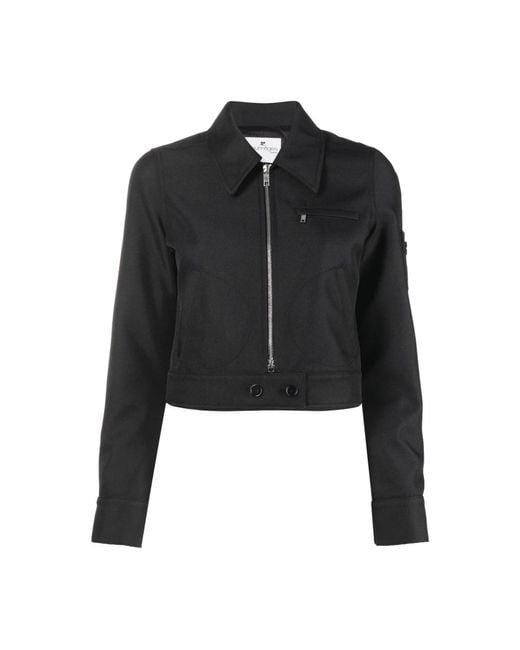 Courreges Black Leather jackets