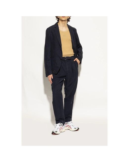 Officine Generale Hose Mit Gürtel in Blue für Herren