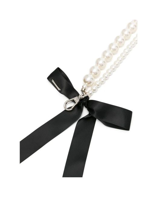 Simone Rocha White Perlen Schleifenriemen