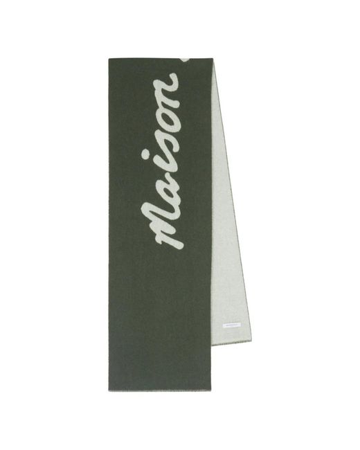 Maison Kitsuné Green Winter Scarves