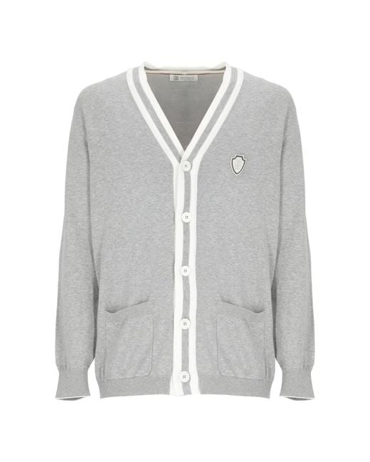 Cardigans Brunello Cucinelli de hombre de color Gray