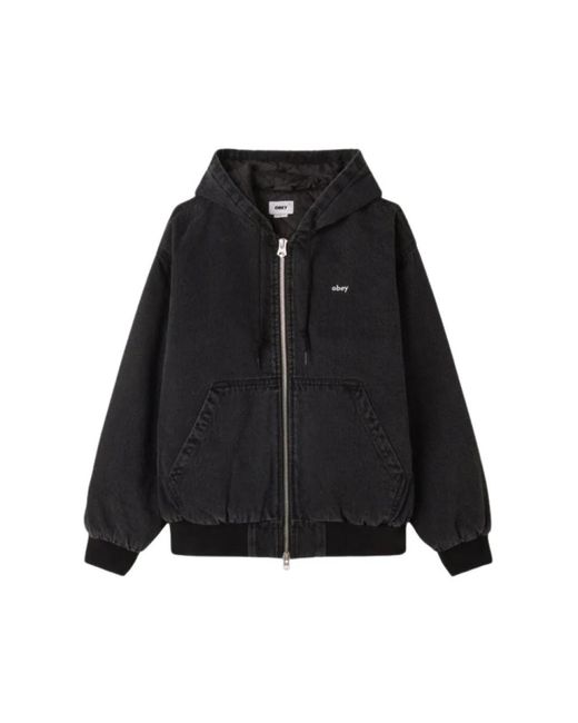 Obey Zip-Throughs in het Black voor heren