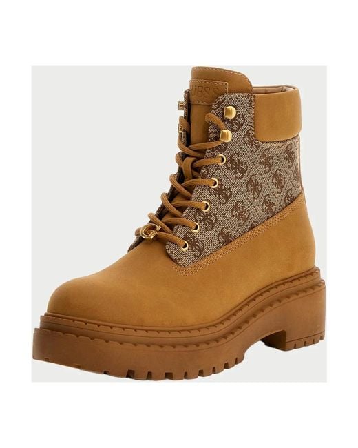 Guess Lace-Up Boots in het Brown