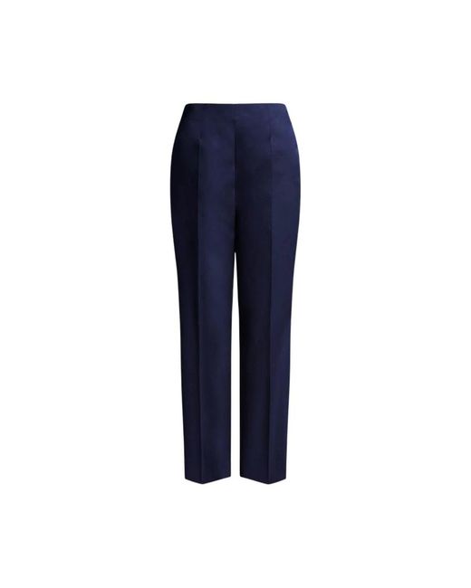 Alberta Ferretti Blue Straight Trousers