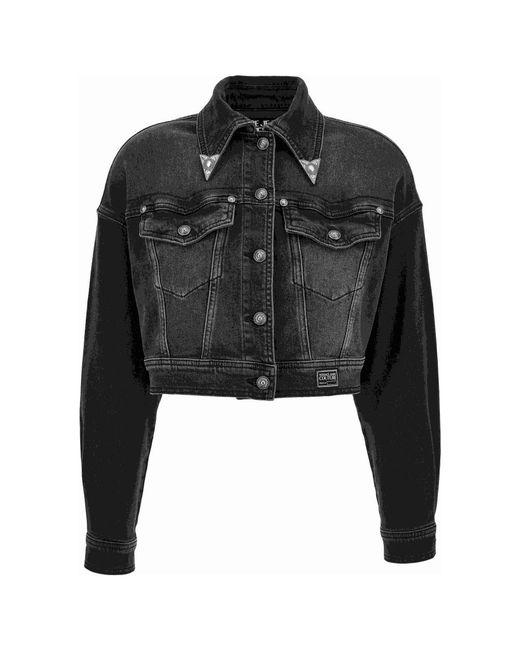 Denim Jackets Versace en coloris Black