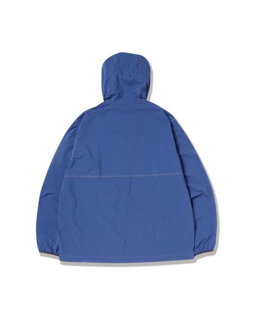 Gramicci Jassen ,Blauw ,Nylon Blauwe Geborstelde Nylon Jas in het Blue voor heren