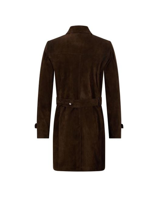 Moorer Brown Double-Breasted Coats for men