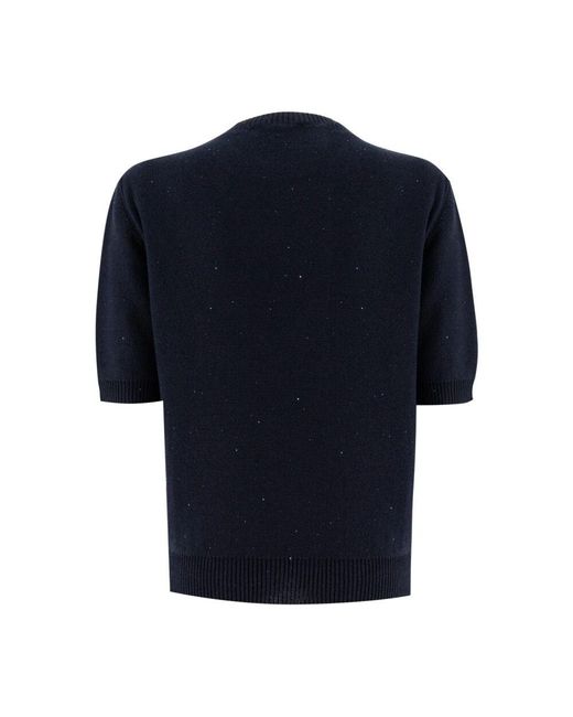 Round-Neck Knitwear di Fabiana Filippi in Blue