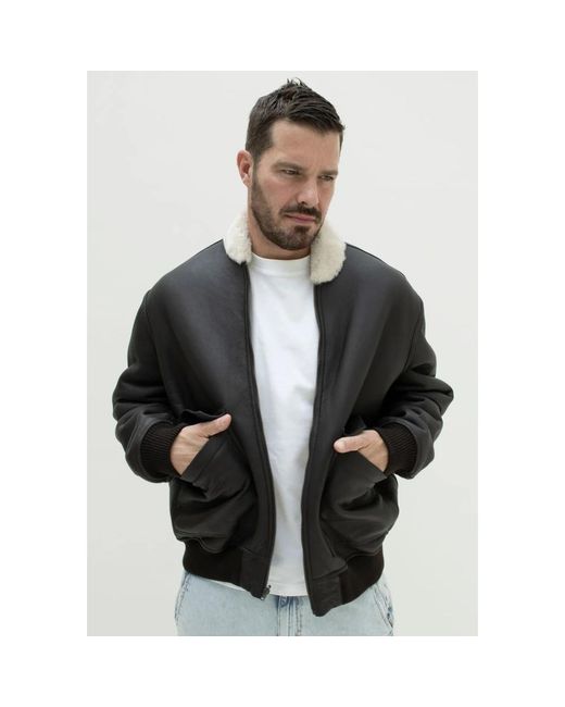 Just things we like Black Faux Fur & Shearling Jackets for men