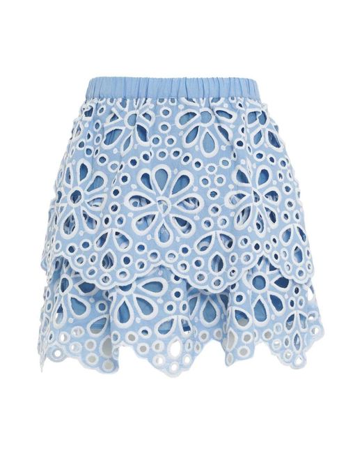 Silvian Heach Blue Short Skirts