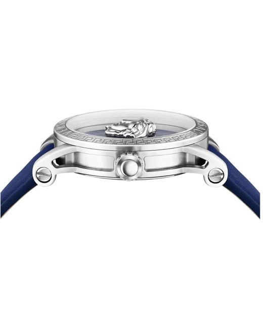 Versace Armbanduhr v-code restyling palazzo blau, silber 43 mm vesn00122 in Blue für Herren